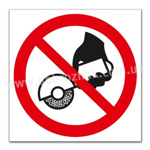 P034 Не використовувати ручний шліфувальний верстат