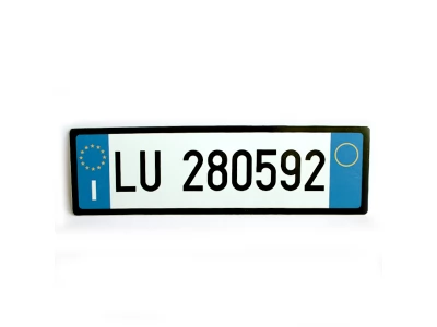  Италійський номерний знак (зменьшений)